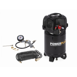 POWX1731 - Kompresor 1100W 24L  plus  7 ks přísl. bezoleový POWERPLUS