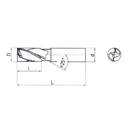 Fréza pro drážky per krátká, nesouměrná, F220415, 11x13 mm