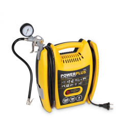 POWX1705 - Kompresor 1100W  plus  5 ks přísl. bezolejový POWERPLUS