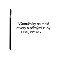 Výstružníky na malé otvory s přímými zuby HSS, 221417